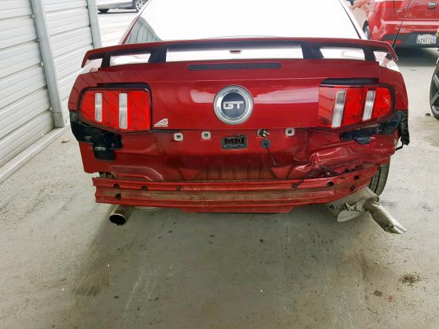 1ZVBP8CH6A5149597 - 2010 FORD MUSTANG GT RED photo 9