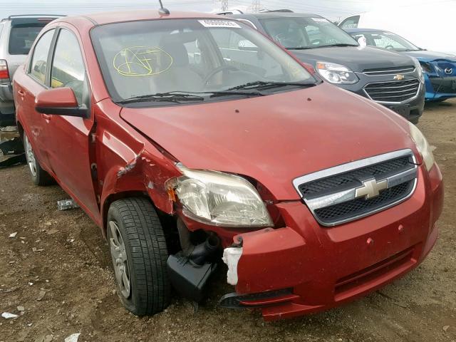 KL1TD56E09B603914 - 2009 CHEVROLET AVEO LS RED photo 1