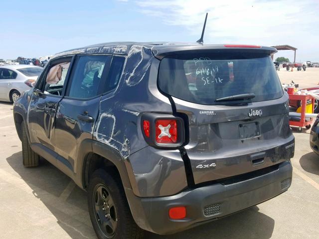 ZACCJBAB7JPH58581 - 2018 JEEP RENEGADE S BLACK photo 3