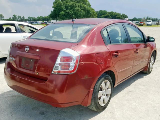 3N1AB61E78L627937 - 2008 NISSAN SENTRA 2.0 MAROON photo 4