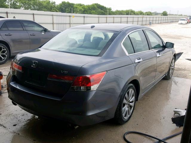 1HGCP3F85BA008682 - 2011 HONDA ACCORD EXL GRAY photo 4