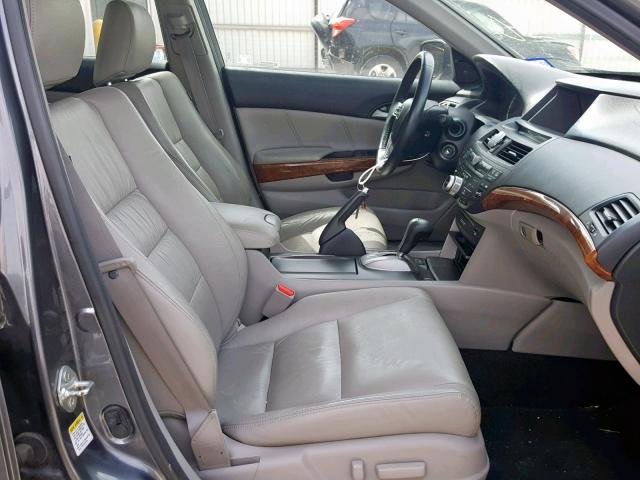 1HGCP3F85BA008682 - 2011 HONDA ACCORD EXL GRAY photo 5