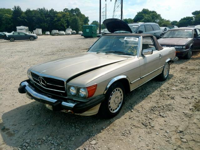 WDBBA48D6HA073303 - 1987 MERCEDES-BENZ BENZ BEIGE photo 2