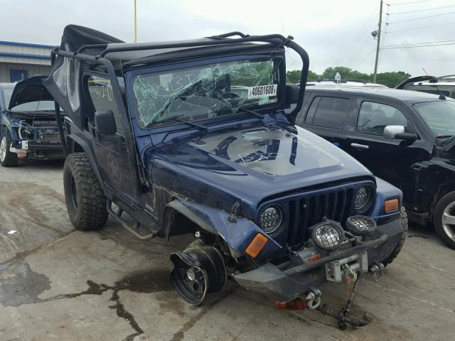 1J4FA39S05P326127 - 2005 JEEP WRANGLER X BLUE photo 1