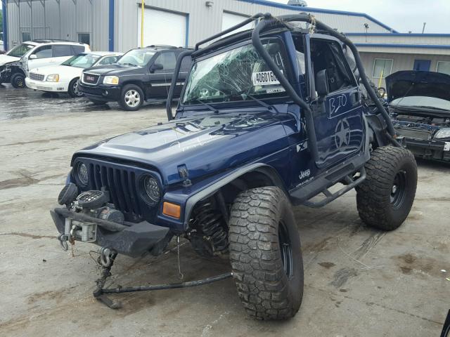 1J4FA39S05P326127 - 2005 JEEP WRANGLER X BLUE photo 2