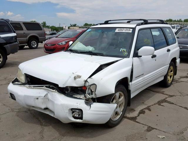 JF1SF65662H754439 - 2002 SUBARU FORESTER S WHITE photo 2