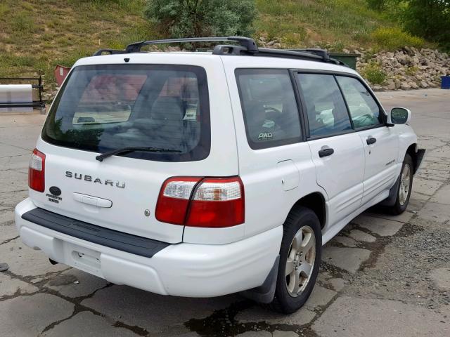 JF1SF65662H754439 - 2002 SUBARU FORESTER S WHITE photo 4