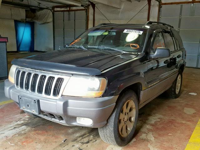 1J4GW48S31C578873 - 2001 JEEP GRAND CHER BLACK photo 2