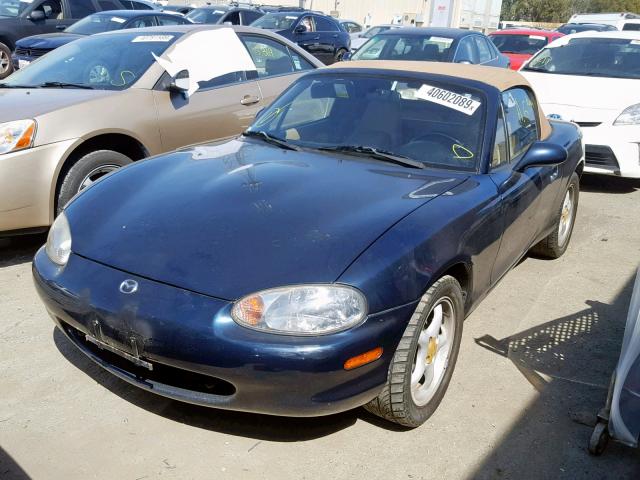 JM1NB3537X0131280 - 1999 MAZDA MX-5 MIATA BLUE photo 2