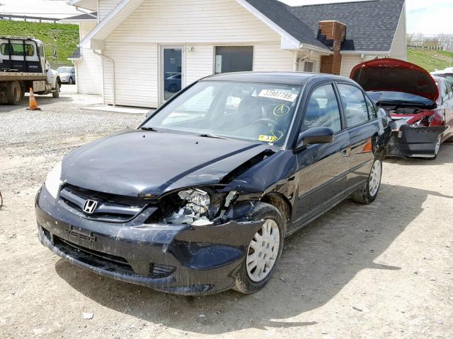 1HGES16574L012676 - 2004 HONDA CIVIC BLACK photo 2