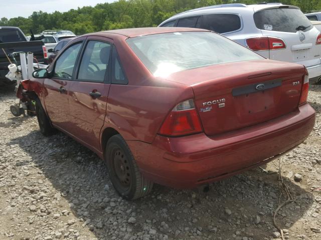 1FAFP34N45W313236 - 2005 FORD FOCUS ZX4 RED photo 3