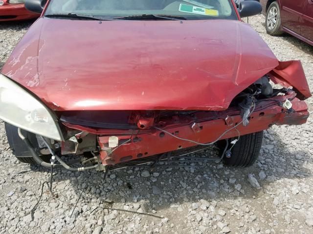 1FAFP34N45W313236 - 2005 FORD FOCUS ZX4 RED photo 9