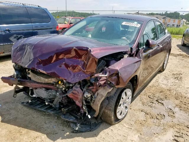 3FA6P0G74DR131646 - 2013 FORD FUSION S MAROON photo 2