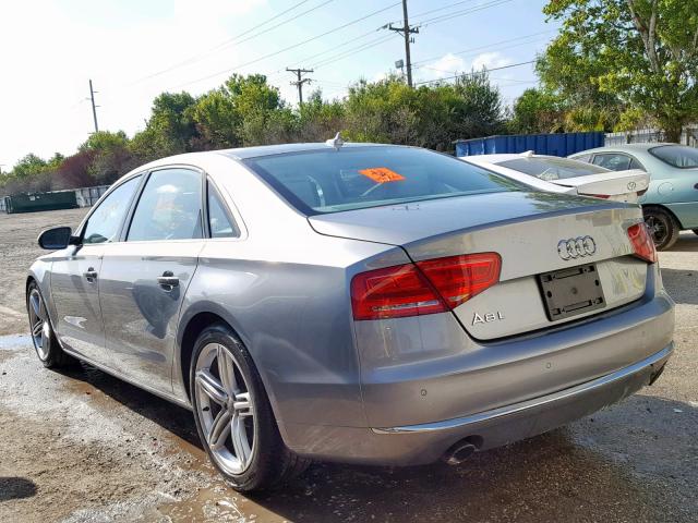 WAURGAFD5DN003176 - 2013 AUDI A8 L QUATT GRAY photo 3