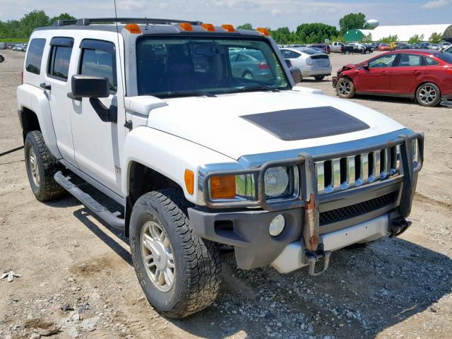 5GTEN13E088176055 - 2008 HUMMER H3 WHITE photo 1