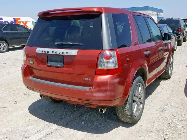 SALFR24NX8H086151 - 2008 LAND ROVER LR2 HSE RED photo 4