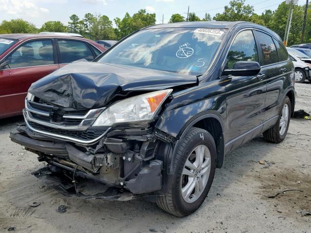 5J6RE3H74AL017518 - 2010 HONDA CR-V EXL BLACK photo 2