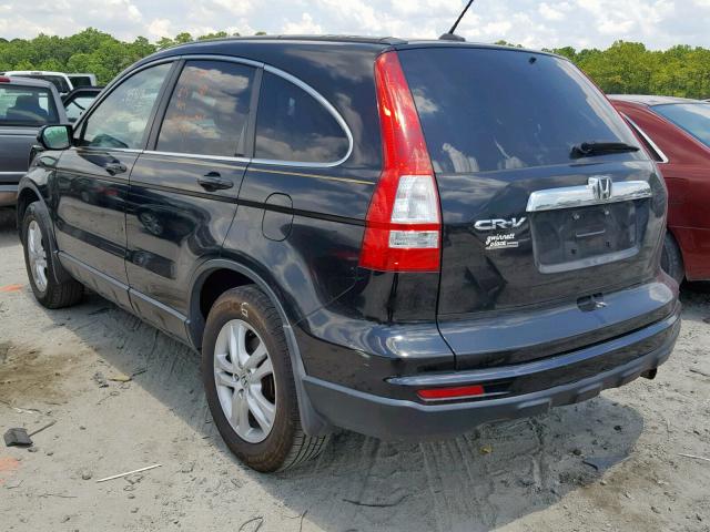 5J6RE3H74AL017518 - 2010 HONDA CR-V EXL BLACK photo 3