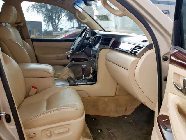 JTJHY7AX7D4121829 - 2013 LEXUS LX 570 GOLD photo 5