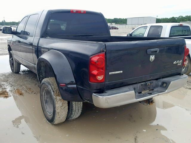 3D7MX49A57G807335 - 2007 DODGE RAM 3500 BLACK photo 3