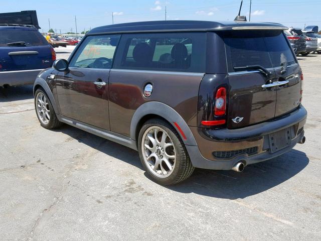 WMWMM33569TP89777 - 2009 MINI COOPER S C BROWN photo 3