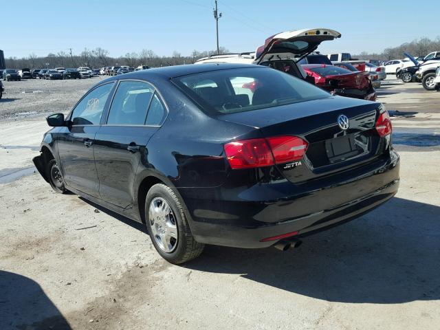 3VW2K7AJ9DM432928 - 2013 VOLKSWAGEN JETTA BASE 黑色 照片 3