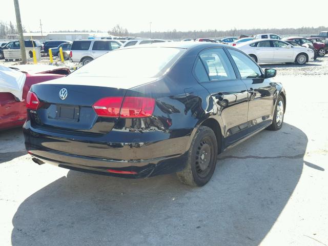 3VW2K7AJ9DM432928 - 2013 VOLKSWAGEN JETTA BASE 黑色 照片 4