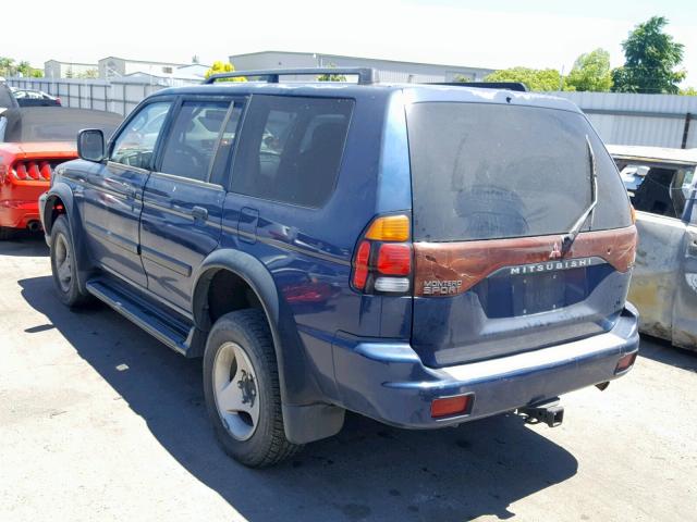 JA4LS21H51P038477 - 2001 MITSUBISHI MONTERO SP BLUE photo 3