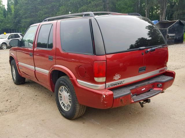 1GKDT13W112183594 - 2001 GMC JIMMY RED photo 3