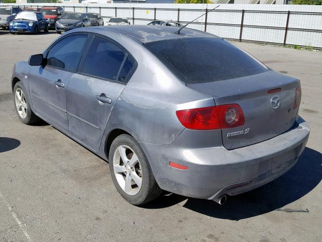 JM1BK12F551327165 - 2005 MAZDA 3 I GRAY photo 3