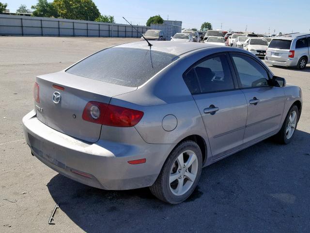 JM1BK12F551327165 - 2005 MAZDA 3 I GRAY photo 4