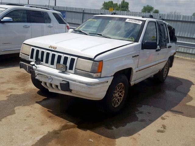 1J4GZ78Y1RC267550 - 1994 JEEP GRAND CHER WHITE photo 2