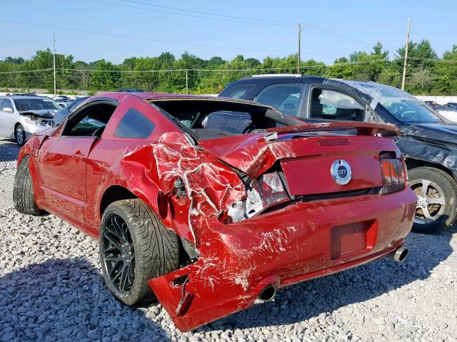 1ZVHT82H085131839 - 2008 FORD MUSTANG GT MAROON photo 3