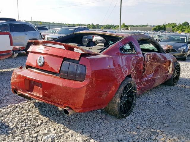 1ZVHT82H085131839 - 2008 FORD MUSTANG GT MAROON photo 4