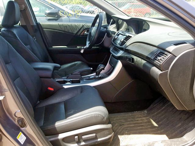 1HGCR3F84FA032049 - 2015 HONDA ACCORD EXL GRAY photo 5