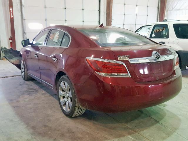 1G4GC5EG3AF147173 - 2010 BUICK LACROSSE C RED photo 3