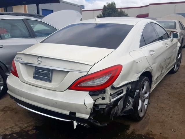 WDDLJ7DB3EA123734 - 2014 MERCEDES-BENZ CLS 550 WHITE photo 4