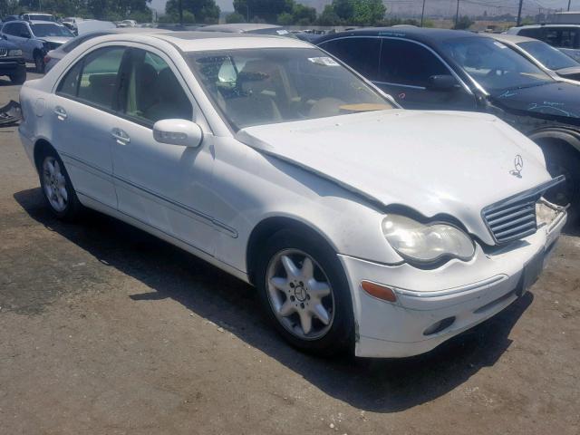 WDBRF61JX4E017234 - 2004 MERCEDES-BENZ C 240 WHITE photo 1