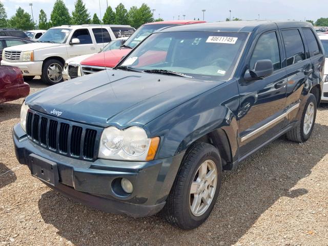 1J4GR48K55C560422 - 2005 JEEP GRAND CHER GREEN photo 2