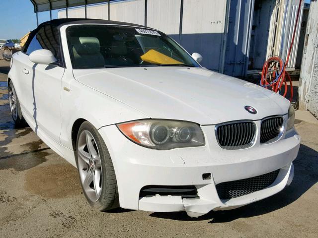 WBAUN93528VF55870 - 2008 BMW 135 I WHITE photo 1