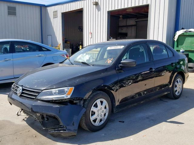 3VW2K7AJ7FM344799 - 2015 VOLKSWAGEN JETTA BASE BLACK photo 2