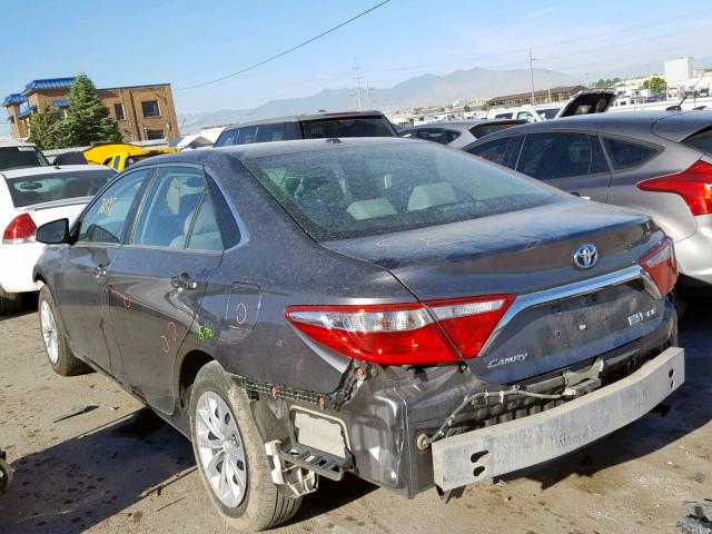 4T1BD1FK1FU174488 - 2015 TOYOTA CAMRY HYBR BLACK photo 3