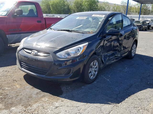 KMHCT4AE0HU378616 - 2017 HYUNDAI ACCENT SE BLACK photo 2