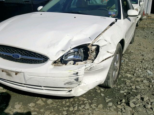 1FAFP55271A243898 - 2001 FORD TAURUS SES WHITE photo 9