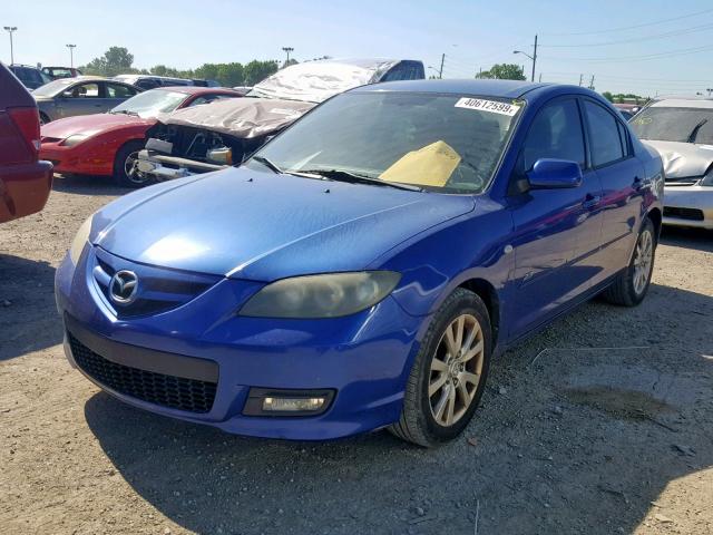 JM1BK323981848637 - 2008 MAZDA 3 S BLUE photo 2