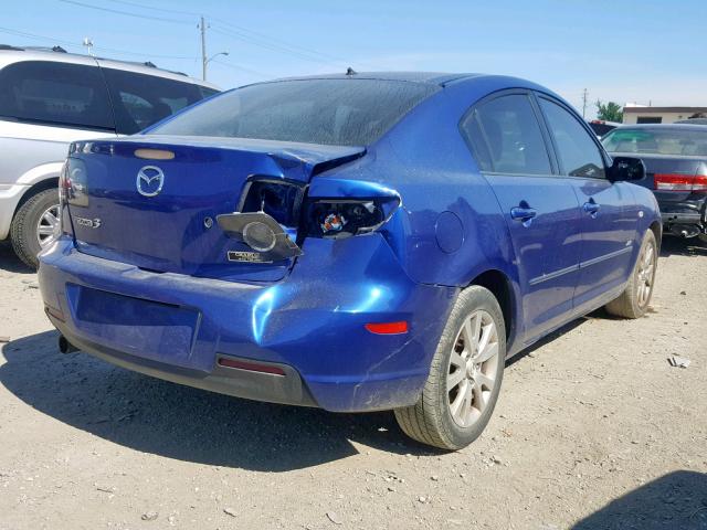 JM1BK323981848637 - 2008 MAZDA 3 S BLUE photo 4