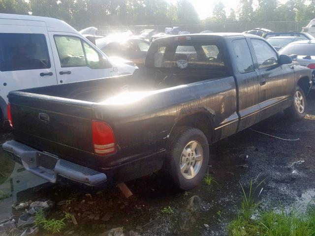 1B7GL32X72S569260 - 2002 DODGE DAKOTA SPO BLACK photo 4