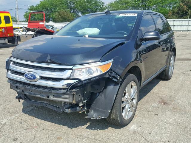 2FMDK4JCXDBB78199 - 2013 FORD EDGE SEL BLACK photo 2