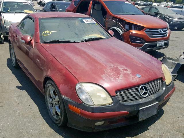 WDBKK65FX1F186789 - 2001 MERCEDES-BENZ SLK 320 BURGUNDY photo 1