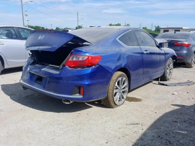 1HGCT2B82FA009614 - 2015 HONDA ACCORD EXL BLUE photo 4